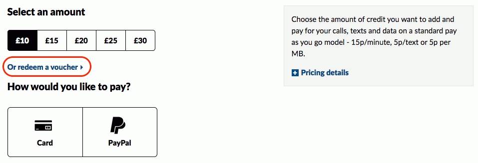 How to top up giffgaff credit